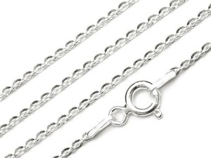 SILVER925 ネックレス 平あずきダイヤモンドカットチェーン 1.4mm 50cm【1コ販売】 / SVNEK-001-50cm