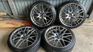 【良品】Work RYVER 19インチ 8.5j+45 pcd112 5h＋MICHELIN PIROTSPORT4s 245/35R19 4本セット