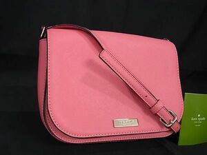 1円 ■美品■ kate spade ケイトスペード WKRU4150 レザー クロスボディ ワンショルダーバッグ 斜め掛け レディース ピンク系 BK2284