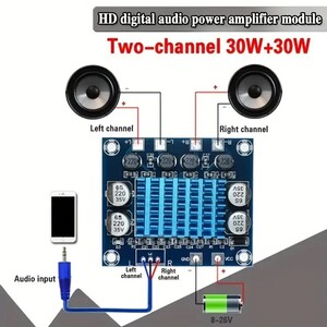 オーディオ D級アンプ 30W + 30W DC8-26V TPA3110 XH-A232