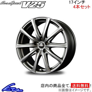 MID ユーロスピード V25 4本セット ホイール シビックタイプR【17×7J 5-114 INSET48 グレー】FD2 EuroSpeed アルミホイール 4枚 1台分