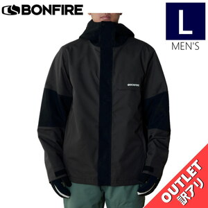 【訳アリアウトレット】23-24 BONFIRE BUFFER JKT CHARCOAL Lサイズ メンズ スノーボード スキー スノボウェア ジャケット JACKET