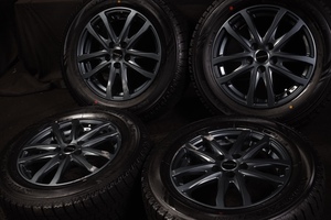 ★新品同様 195/65R15 国産DUNLOP スタッドレス PCD100 プリウスウィッシュWILLアリオンカルディナカローラスポーツツーリングプレミオ