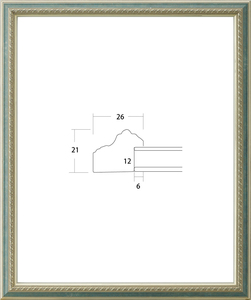 額縁　デッサン用額縁 1.5mm厚UVカットアクリル付 8233 半切 S/ブルー