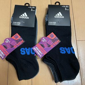 ☆adidas ☆スニーカーソックス☆6足☆サイズ26〜28☆power support☆安定力UP☆