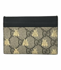 美品 グッチ カードケース パスケース 蜂モチーフ 233166 572353 GGスプリーム レディース GUCCI [0604]