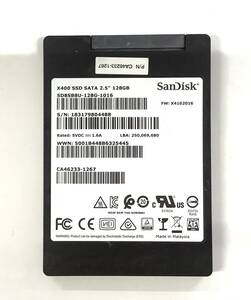 K6042331 SanDisk SATA 128GB 2.5インチ SSD 1点【中古動作品】