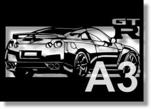 日産(NISSAN) R35 GT-Rの切り絵　(2)【A3サイズ】[C3-089]