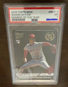 大谷翔平メジャー初登板記念カード 2018 TOPPS NOW SHOHEI OHTANI MOMENT OF THE YEAR #MOY-3 (PSA7)