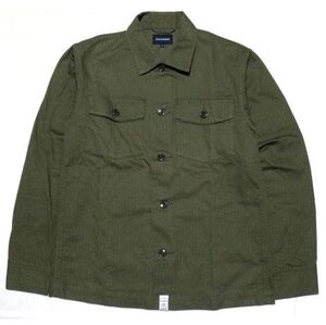 DESCENDANT D-61M HERRINGBONE LS SHIRT Mサイズ ヘリンボーン 長袖 シャツ Olive Drab オリーブドラブ 171TQDS-SHM02 ディセンダント