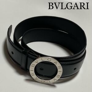 【１円オークション】本物 BVLGARI ブルガリ ベルト 美品 シルバー ロゴバックル 送料無料 