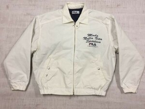 フィラ FILA オールド レトロ スポーツ 90s 古着 バックプリント有 中綿キルティング裏地 ジャンパー ブルゾン ジャケット メンズ 41 白