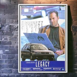 90年代 当時物!!! SUBARU 広告/ポスター LEGACY レガシィ ツーリングワゴンGGT BC2 Mk1 E-BF5 マフラー ホイール パーツ エアロ