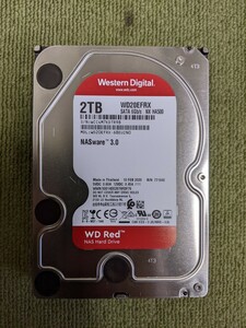 HK1183 WesternDigital 2TB WD20EFRX 内臓ハードディスク 通電&起動&動作OK フォーマット済み 現状品 送料無料