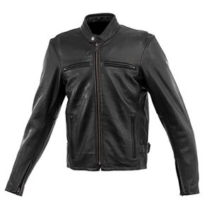 [KOMINE] バイク用 LJ-5343 シングルライダースレザージャケット 02-5343 メンズ Black L