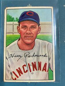 1952 Bowman 本物　Vintage　#202 Harry Perkowski Cincinnati Reds