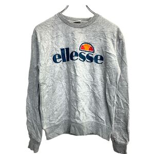 ellesse プリント スウェット トレーナー ジュニア Mサイズ エレッセ グレー 古着卸 アメリカ仕入 t2405-3385