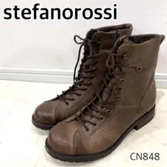 stefanorossi ヴィンテージ加工　レースアップ メンズ　ショートブーツ