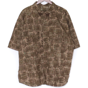 TENDERLOIN COTTON SHT PRINT AS S/S XLサイズ ブラウン テンダーロイン コットン半袖シャツ プリント ショートスリーブ