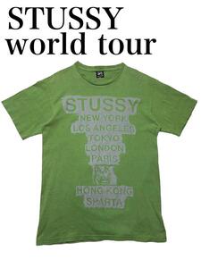 希少 06ss Stussy World Tour　Tシャツ　メキシコ製　M　グリーン