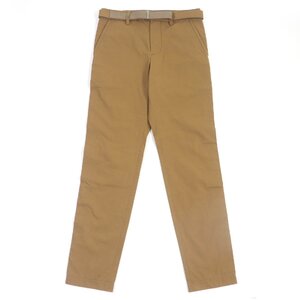 極美品□Sacai サカイ 20AW 20-02324M Cotton Oxford Pants テーパード コットンオックスフォードパンツ ブラウン 1 日本製 正規品