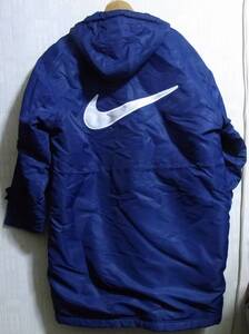 90s nike ナイキ　ベンチコート　ビッグロゴ ボア　ｍ