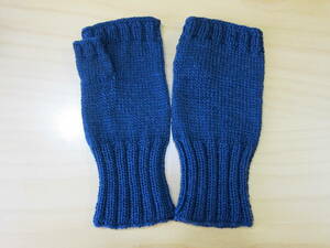 ハンドメイド手編み/ウール１００％ハーフミトン指出し手袋指なし手袋