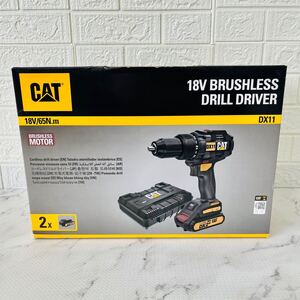 【1000円スタート！】CAT　キャタピター　ドリルドライバー　セット　18V　バッテリー2個付き　DX11　電動工具　③