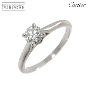 カルティエ Cartier ソリテール ダイヤ 0.40ct G/VVS1/VG #48 リング Pt プラチナ 指輪 Solitaire Ring【証明書・鑑定書付き】 90260832