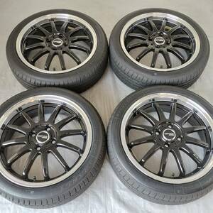 16インチ 5.5J＋48 4-100 タイヤ付4本セット 165/50R16 NBOX タント スペーシア ルークス ワゴンR ムーヴ アルト デイズ(W2312-2WA)