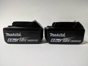 充電23回と69回 マキタ makita 18V リチウムイオン バッテリー BL1860B 6.0Ah 純正品 詳細説明で 容量計測・セルバランス調整済み C1とV4