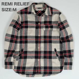 REMI RELIEF チェック ネルシャツ ジャケット M 美品　RU