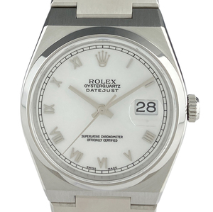 ロレックス ROLEX オイスタークオーツ デイトジャスト 17000A 腕時計 SS クォーツ ホワイト メンズ 【中古】