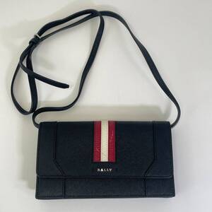 BALLY ウォレットショルダー バッグ ブラック 黒 バリー /24-2670