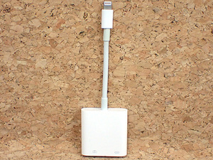 【中古】Apple 純正 Lightning - USB 3カメラアダプタ A1619 MK0W2AM/A《全国一律送料430円》(PKA540-5)