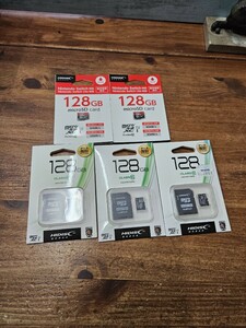 新品☆microSDXCカード 128GB 5枚セット CLASS10 UHS-1対応 HIDISC製 micro SDカード マイクロSDカード