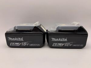 純正 makita マキタ 18V 6.0Ah リチウムイオンバッテリー BL1860B 2個 中古 雪マーク 純正バッテリー 56 雪印