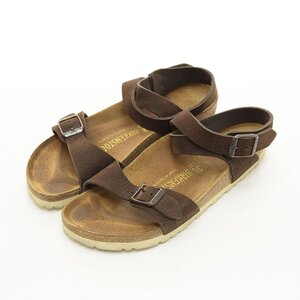 ◇521345 BIRKENSTOCK ビルケンシュトック サンダル ISIS アイシス 072493 サイズ36/23.0cm ヌバックレザー レディース ブラウン