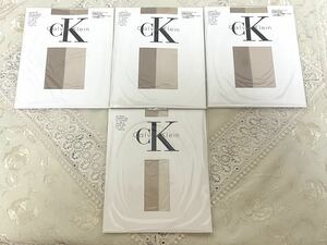 未使用 保管品☆Calvin Klein カルバンクライン 3点はつま先補強 立体設計 マチ付 ゾッキ 快適着用圧設計 M-L 計4点 パンティストッキング