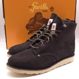 未使用 THE Gorilla SHOE ゴリラ レザー ブーツ US10.5 約 28.5cm ブラウン スエード 31762 自宅保管品