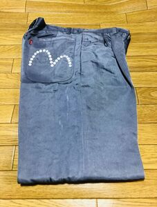 【激レア/珍品】EVIS CIBUFF 光沢パンツ シルバー W32 サイズ A EVISYA TAILOR EVISU YAMANE DELUXE DOWLUCK デッドストック