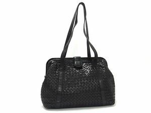 1円 ■美品■ BOTTEGA VENETA ボッテガヴェネタ イントレチャート レザー トートバッグ ショルダーバッグ 肩掛け FH3213