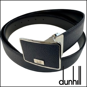 dunhill ダンヒル ベルト IMS0618 レザー ネイビー　サイズ42