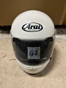 (G2) Arai アライ フルフェイスヘルメット ホワイト Astro-R アストロアール Lサイズ 現状中古品