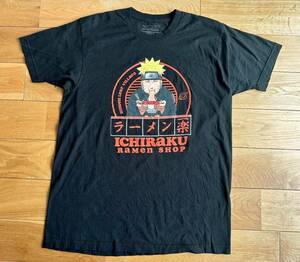 【海外企画】 NARUTO ナルト2007 Tシャツ ブラック メキシコ製 L ラーメン一楽 うずまきナルト 古着 ヴィンテージ ユーズド T-Shirt Black