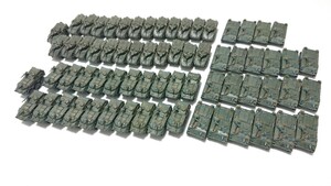 60両セット 1/144 コナミ 陸上自衛隊装備大全 自衛隊装備大全 82式指揮通信車 87式偵察警戒車 73式装甲車