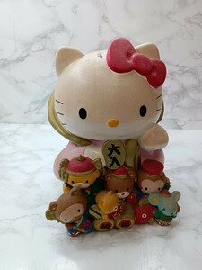 48124 サンリオ HELLO KITTY ハローキティ 貯金箱 招福 開運 招き猫〈自宅保管品〉