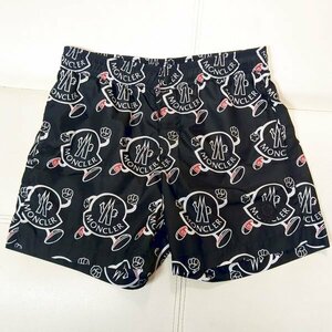 モンクレール スイムショーツ S 総柄 ロゴ ショートパンツ MONCLER 23SS SWIM SHORTS 水着 海パン ブラック