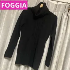 FOGGIA フォッジア　Black 長袖　ニット　キレイめ　トップス　Mサイズ