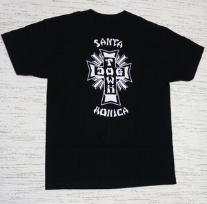 セール15% DOG TOWN ドッグタウン クロスロゴ サンタモニカ バックプリント Tシャツ 半袖 黒 XL 2SSDOCLOG-SM 米国製 メンズ